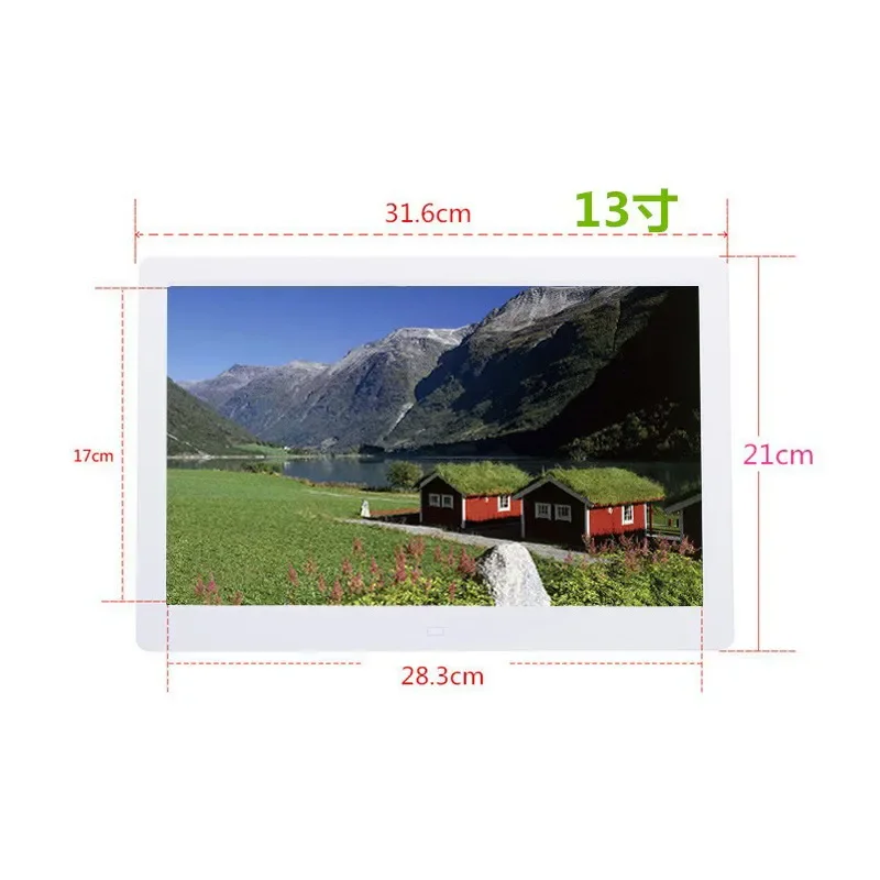 Customized on demand Factory direct sales spot special price 13 inch high definition digital photo frame, electronic photo