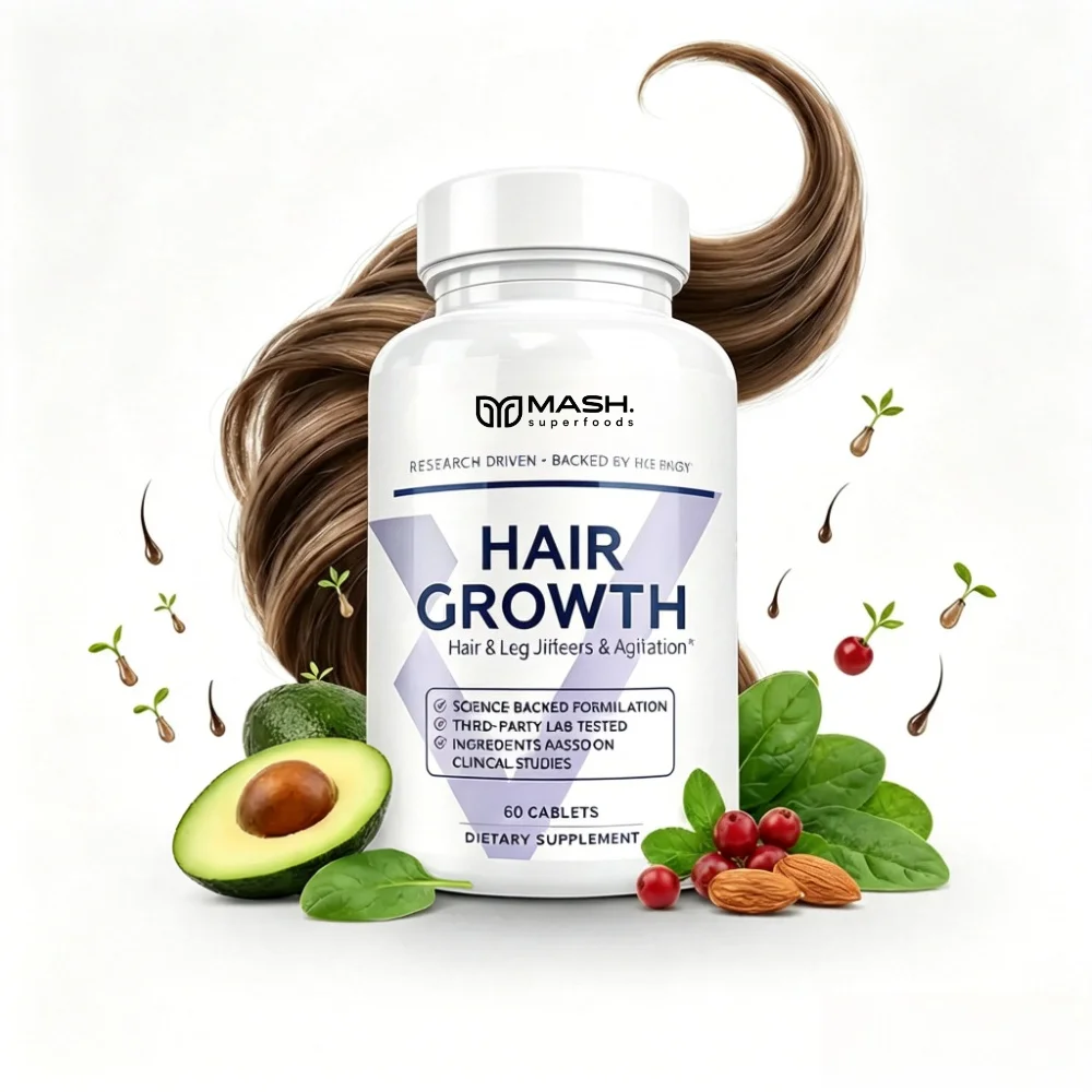 Hair Growth Supplements for Women and Men, for Thicker & Fuller Hair, Thinning Hair Support, Biotin & Hydrolyzed Bovine Collagen