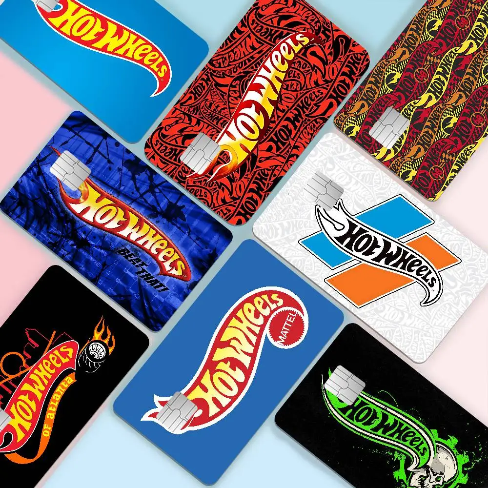 H-Hot wheels Anime Cartoon Sticker Film Skin for Credit Card Debit Bank Bus Card