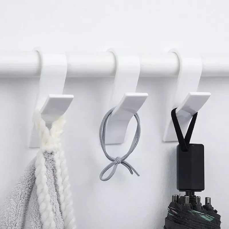 Multi-Purpose Heating Radiator Rail Hooks Clips Universal Household Bathroom Door Hook Kitchen Hanger Clip White Storage Rack