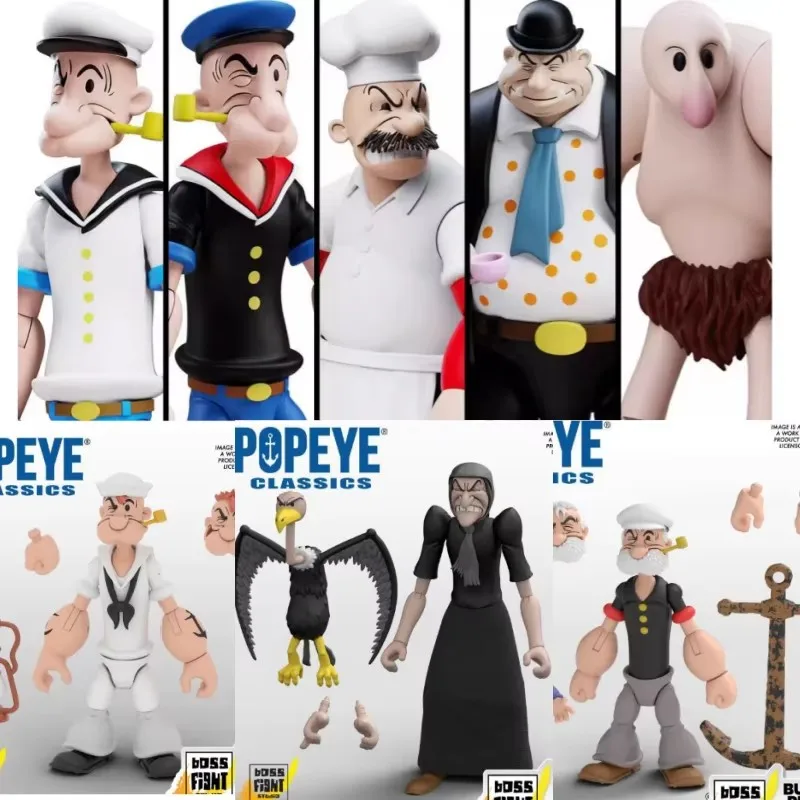 

Boss Fight Studio Popeye Classics Wimpy 6 Inch 1 12 Scale Articulated Action Figure Interchangeable Accessories For Collectors