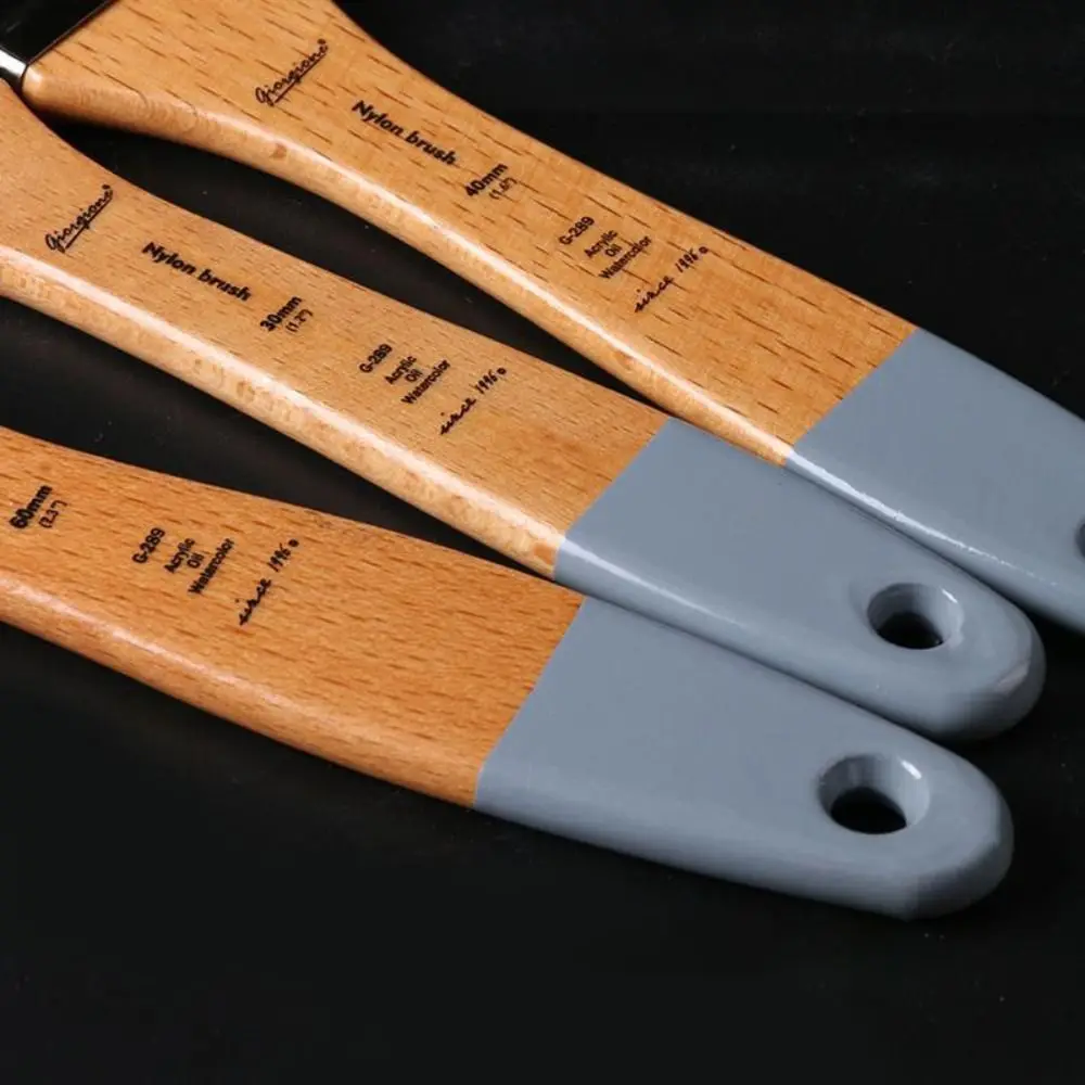 Набор кистей для рисования с хорошим адсорбцией пигмента, эластичная щетина, нейлоновая доска разных размеров, кисть для униформы, деревянный держатель для ручек