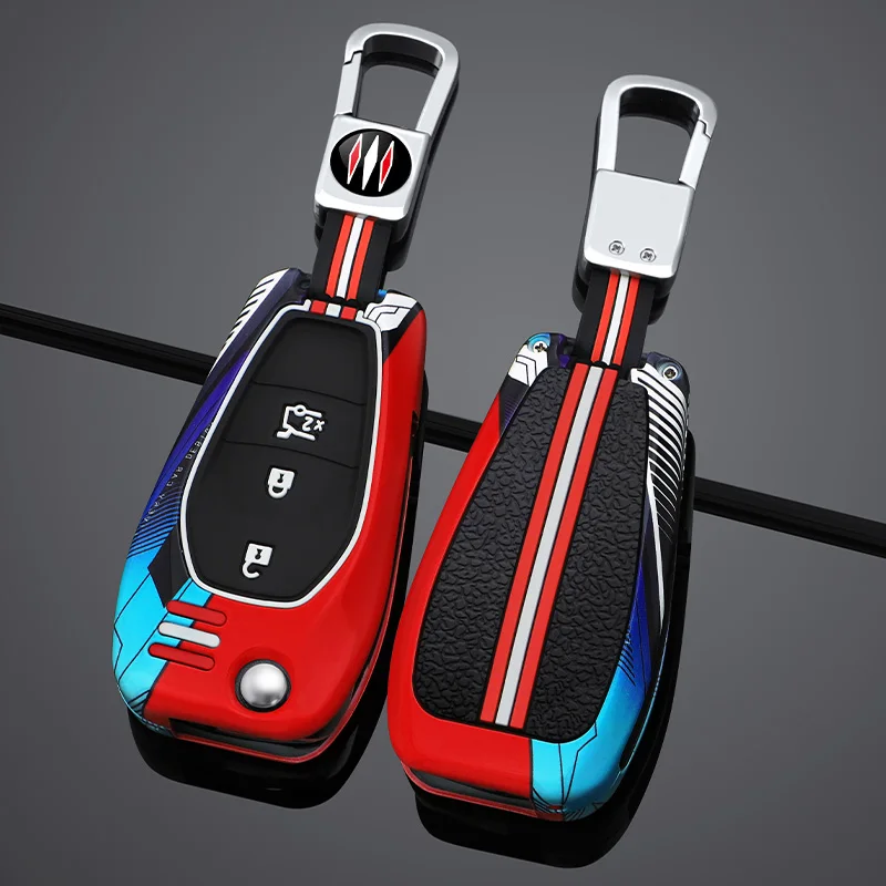 

Metal Car Key Case Cover Shell Holder Accessories For Chevrolet Cruze Trax LS Badge Spark Sonic Aveo Tracker Onix Trailblazer