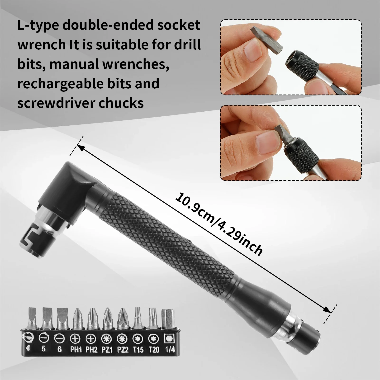 17PCS/Set Flexible Drill Extension Hex Shank Drill Nut Driver Bit Bendable Screwdriver Extension 360° Rotatable Socket Adapter