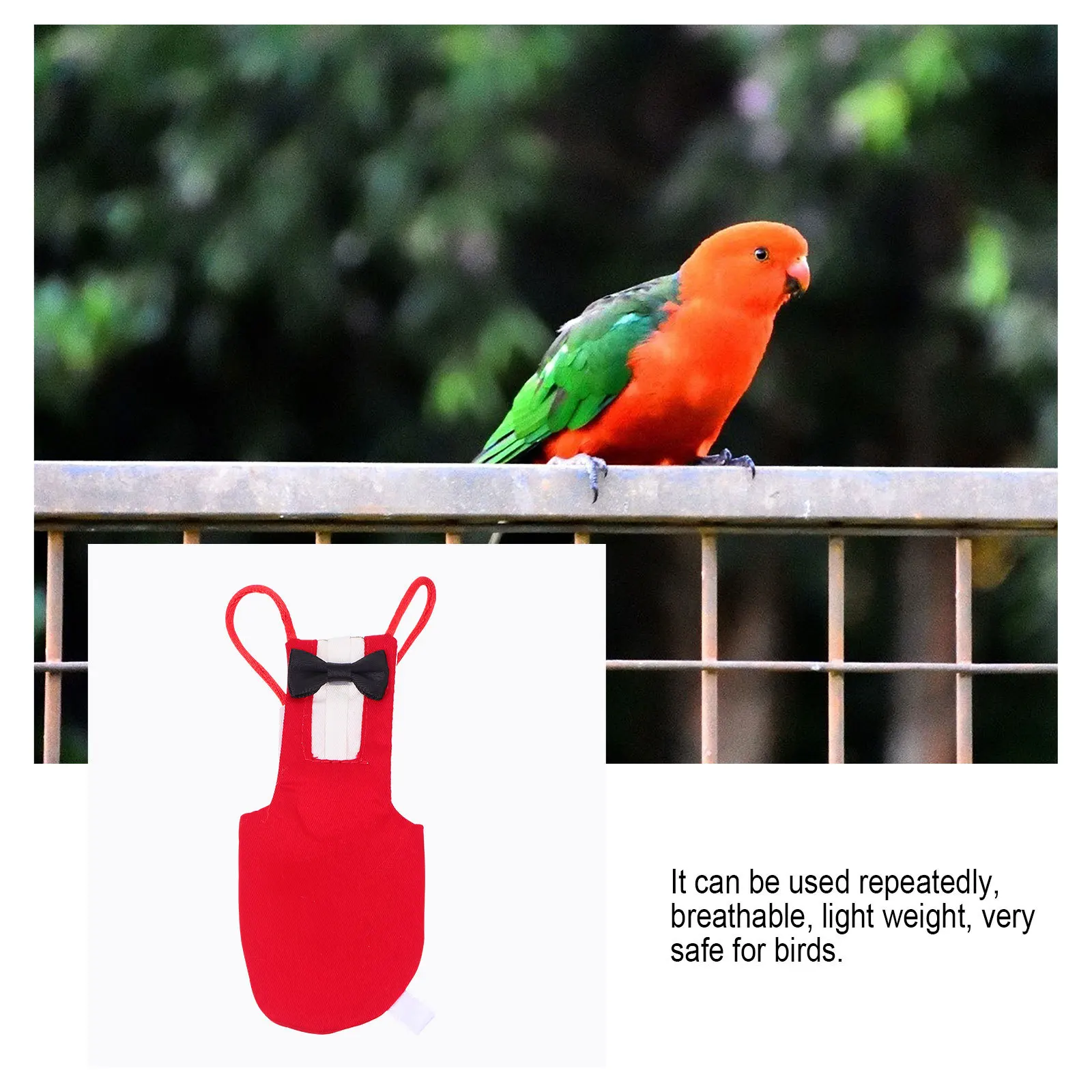 

1Pcs Bird Diaper Breathable Lightweight Eco-Friendly Washable Reusable for Parrot Budgie Cockatiel Small Pet Birds Creative