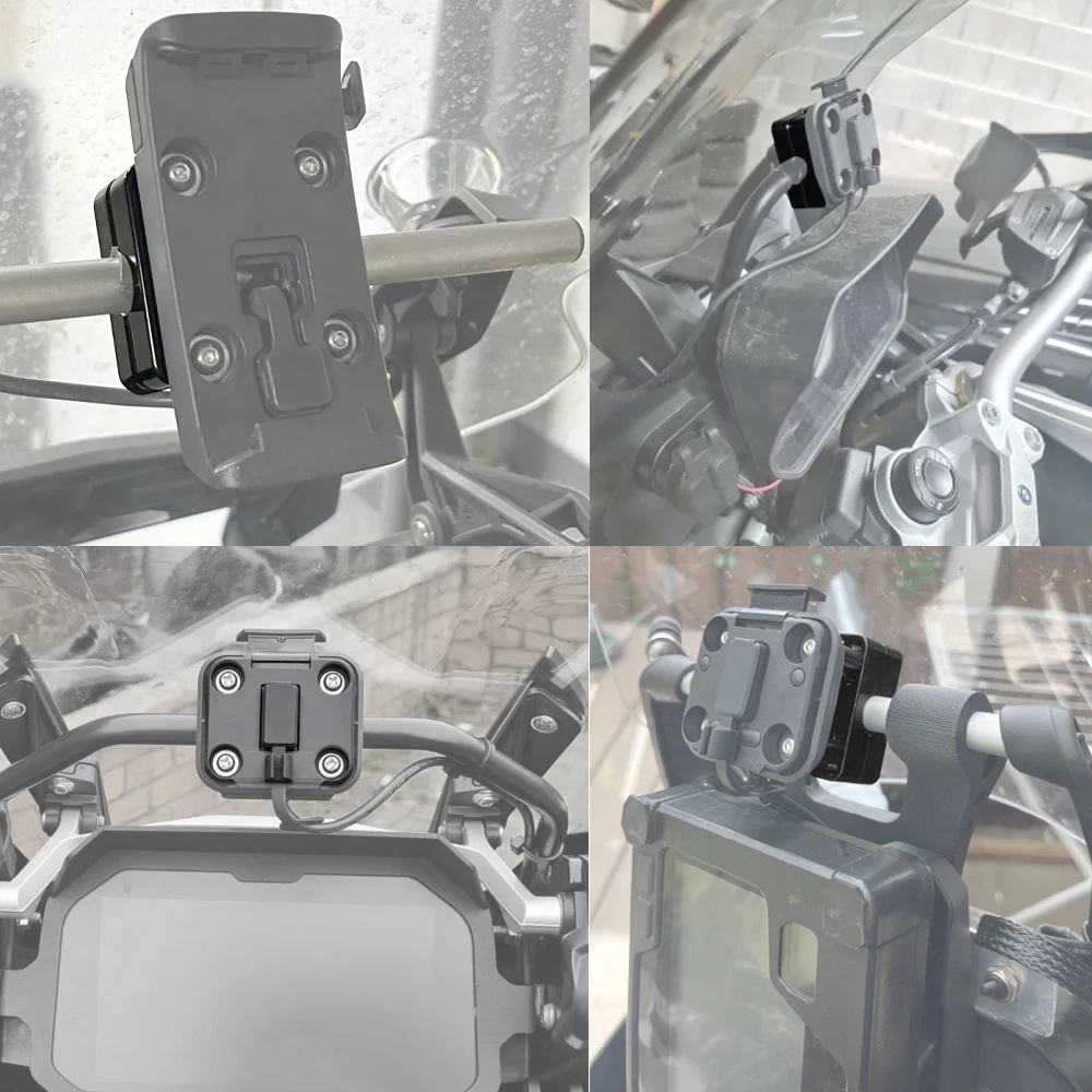 Universal 12mm Bar Motorcycle Phone GPS Bracket AMPS Mount for BMW R1200 R1250 GS GSA Yamaha Tenere 700 Aprilia Tuareg 660
