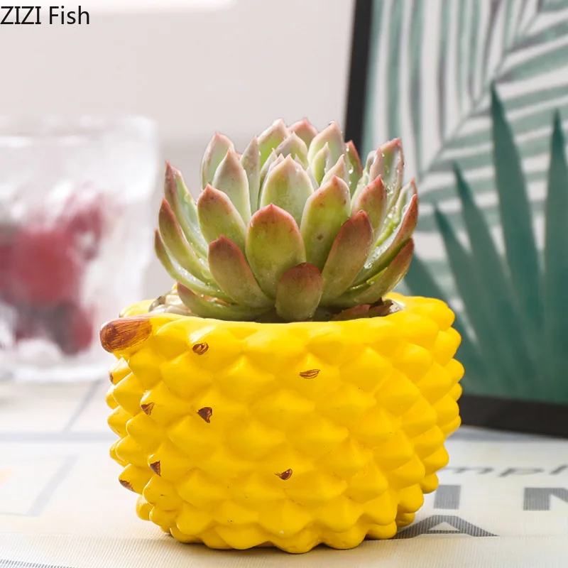 Fruit Shaped Ceramic Flowerpot Succulent Pot Handmade Flower Pots Plant Pot Flower Utensils Garden Supplies Flowers Vessels Vase