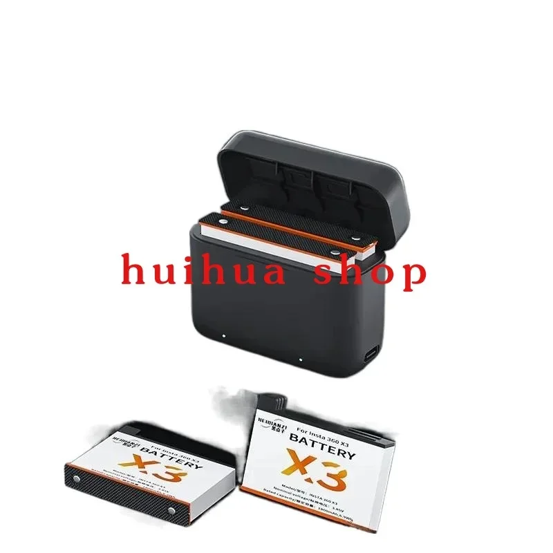 For Insta360 X3 Battery +2 Card Slot Battery Charging Box 1800mah 360 Panoramic Action Camera Li-ion Battery Accessories zm