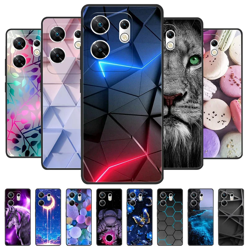 

For Infinix Zero 30 4G Case Black Cover Lion Wolf Silicone Soft Back Cases For Infinix Zero 30 4G Phone Case Zero30 4G X6731B