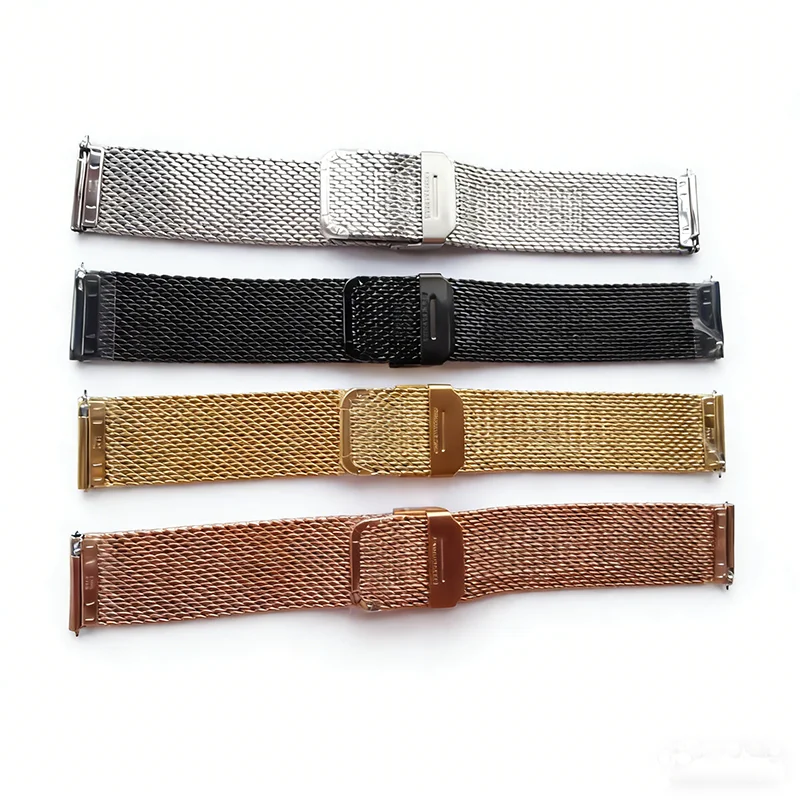 22mm Universal Watchband Quick Release Watch Band Mesh Stainless Steel Strap Wrist Belt Bracelet Silver
