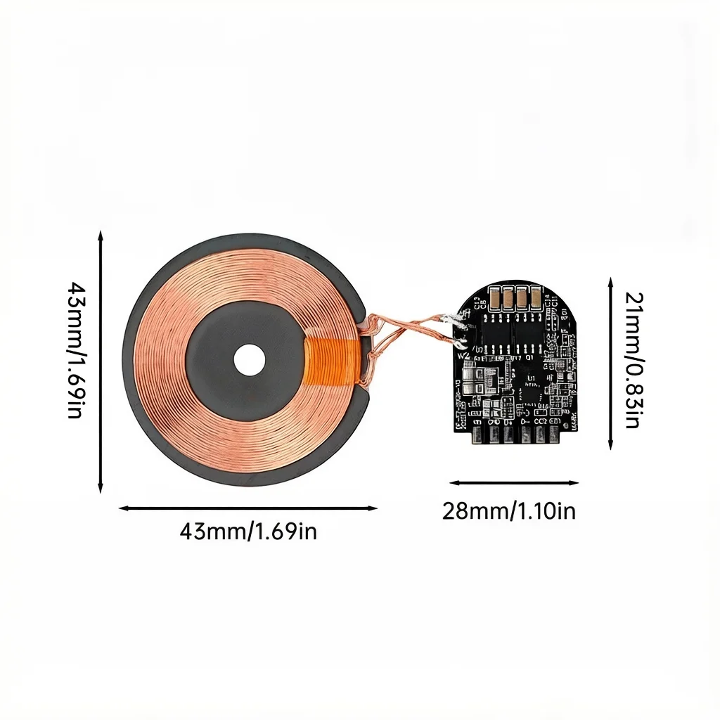15W MagSafe Wireless Charging Transmitter Module with Animation Pop-up Qi Wireless Charger Board 43mmCoil ForDIY Charger Project