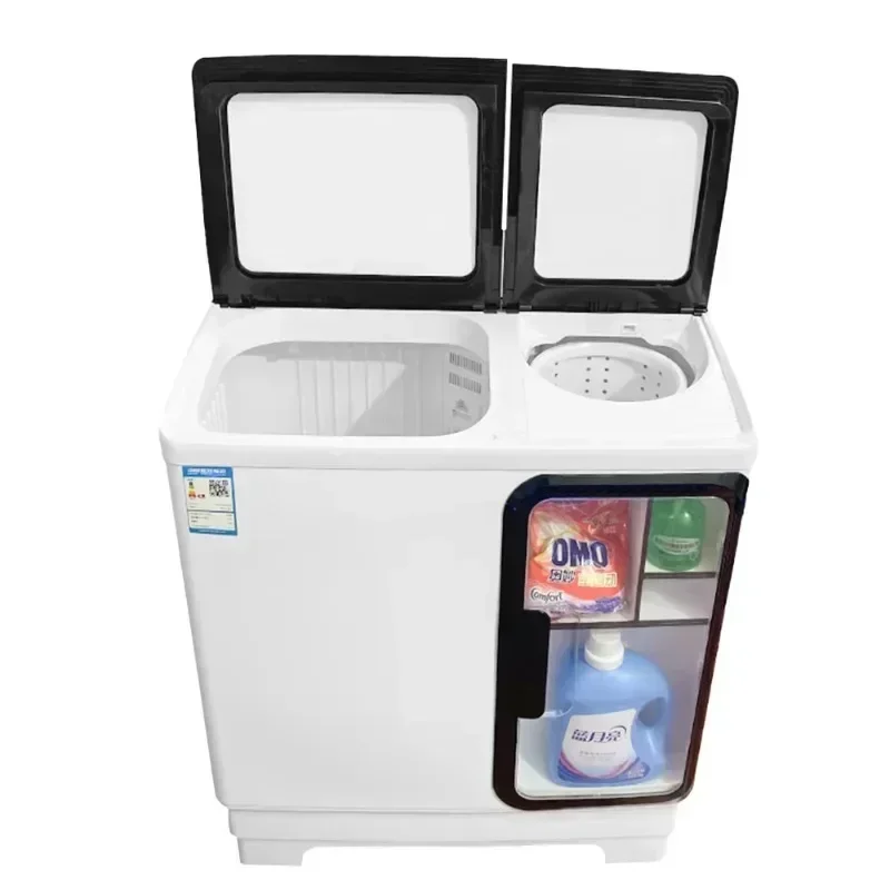 Máquina de lavar roupa semi-automática Twin Tub, Carregamento superior, Profissional, Manual, Roupas, Função