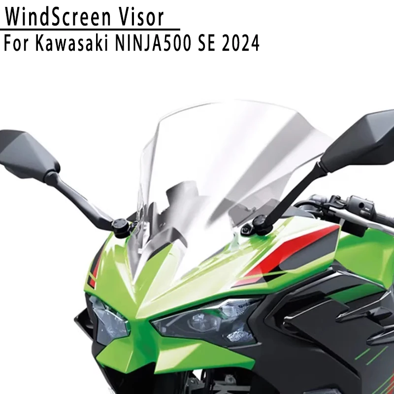 

Windshield For Kawasaki NINJA 500 SE NINJA500 2024 Double Bubble Motos WindScreen Motorcycle Accessories Fairing Deflector