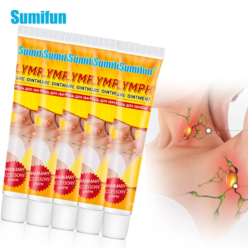 

5pcs Sumifun Lymphatic Detox Care Cream Lymph Neck Anti-Swelling Medical Ointment Armpit Lymph Nodes Medical Plaster Health Care