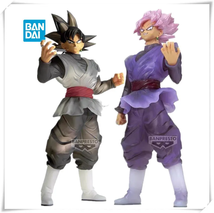 Bandai Original BANPRESTO Anime Dragon Ball Clearise Super Saiyan Rose Goku negro PVC figura de acción modelo juguetes coleccionables