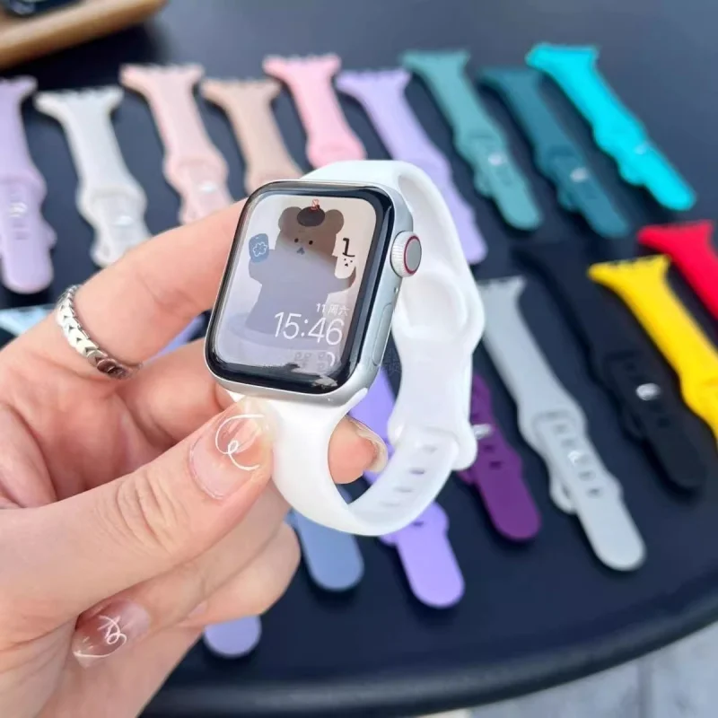 

Printed Silicone Strap For Apple Watch Band 44mm 40mm 45mm 49mm 41mm 38mm 42mm Bracelet iwatch Series 9 8 7 6 3 SE Ultra 2 band