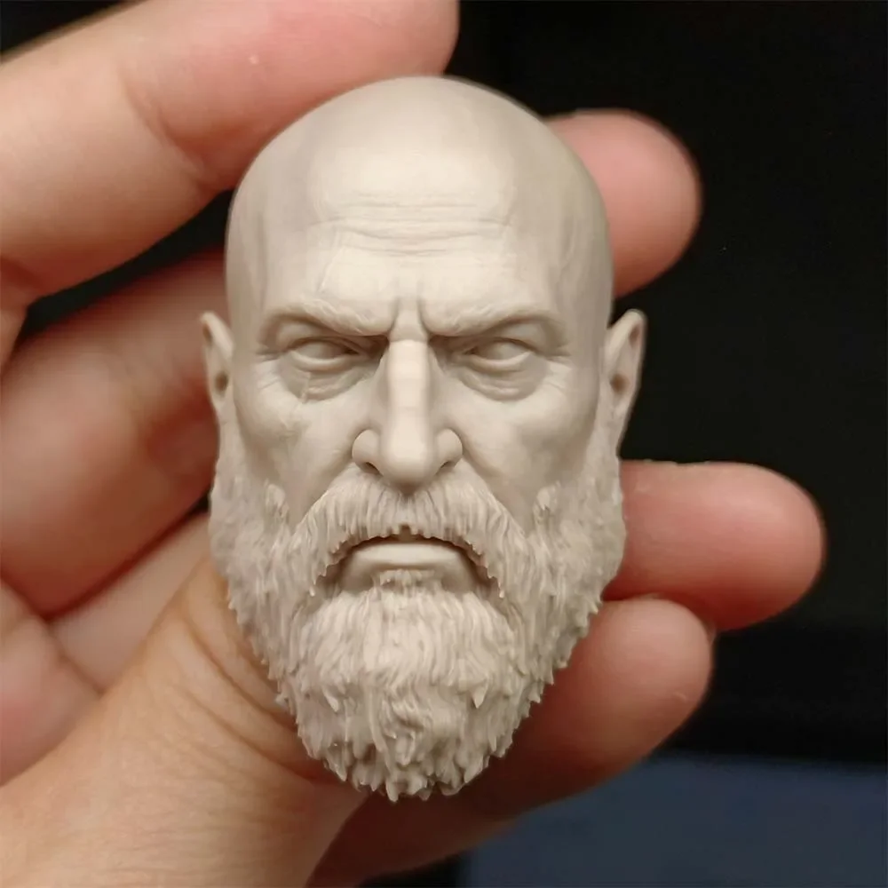 

1/6 Die Cast Resin Figure Model Assembly Kit Kratos Head Carving (55mm) Unpainted Free Shipping