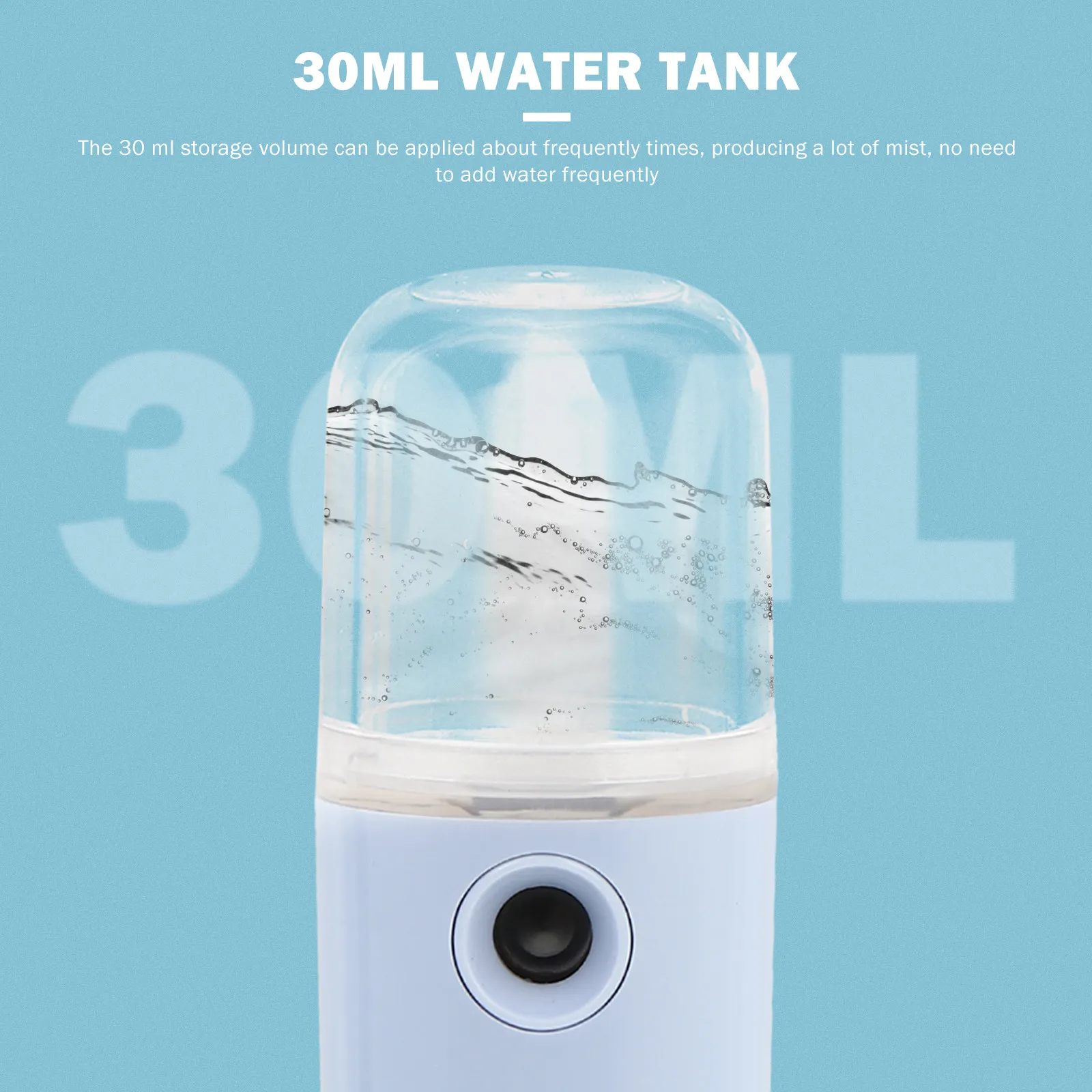 4Pcs Face Mist Steamer Portable USB Charging Facial Humidifier Deep Penetration Absorption 30Ml Large Capacity Skin Soothing