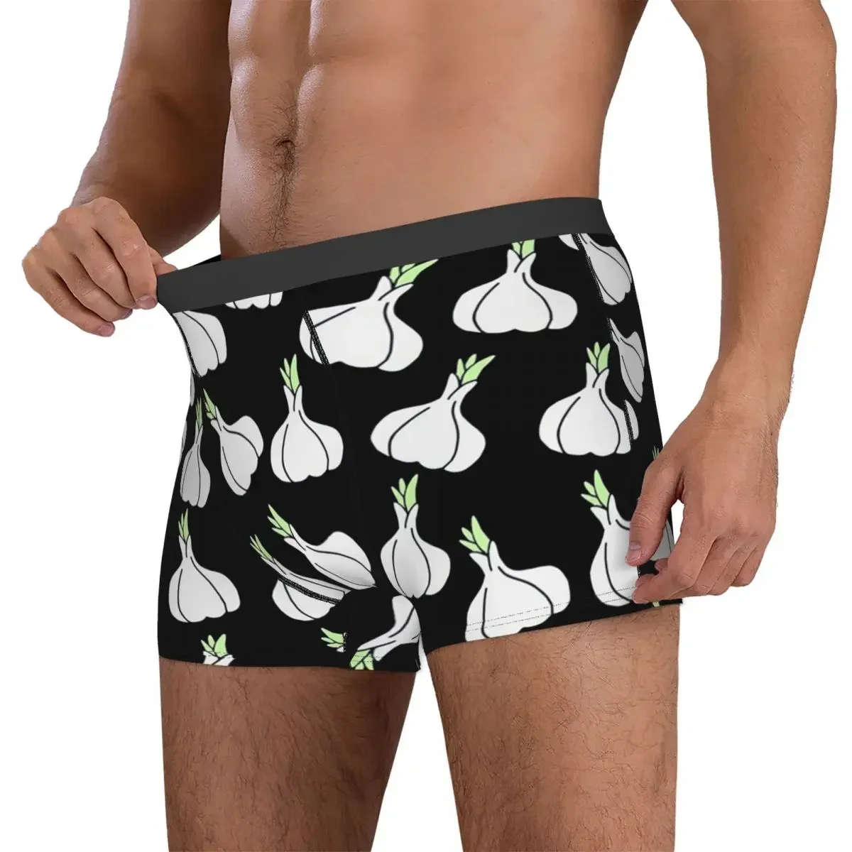 Alho Boxer Shorts para homens, Roupa interior confortável, Cuecas fofas, Presente do namorado