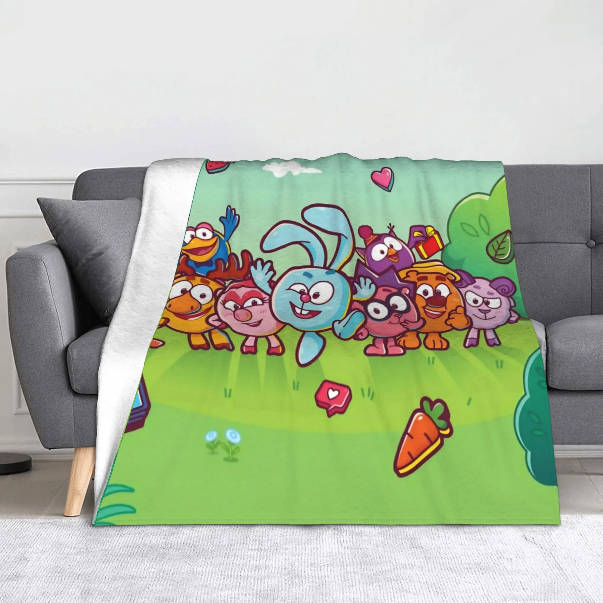 Smesharikis Blanket Cozy Soft  Throw Blankets for Sofa 50x60 Inch Multi-size Quilt