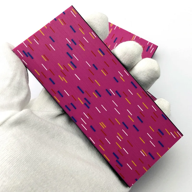 Imagem -03 - Placa de Material Composto para Faca Rosa Donut Damasco Padrão Handle Escala Faça Você Mesmo Making Tamanhos G10 Novo 2024