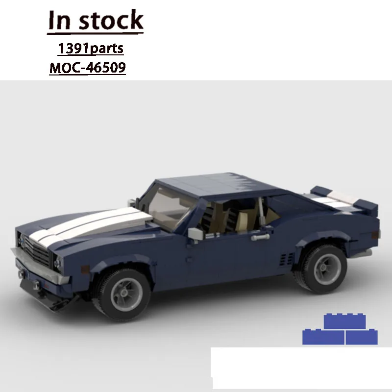 MOC-46509 Classic New Iconic Sports Supercar Racing Building Blocks Model, 1391 Parts, Boys' Children's Birthday Toy Gift