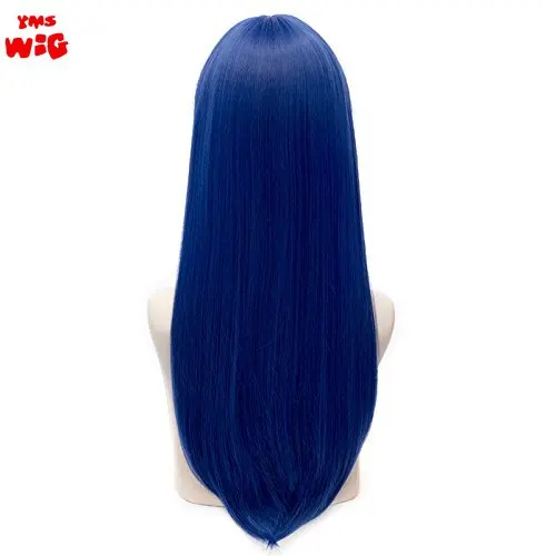 Parrucca Cosplay blu scuro Anime parrucche lunghe per giochi di ruolo per feste di capelli sintetici resistenti al calore Teruhashi Kokomi