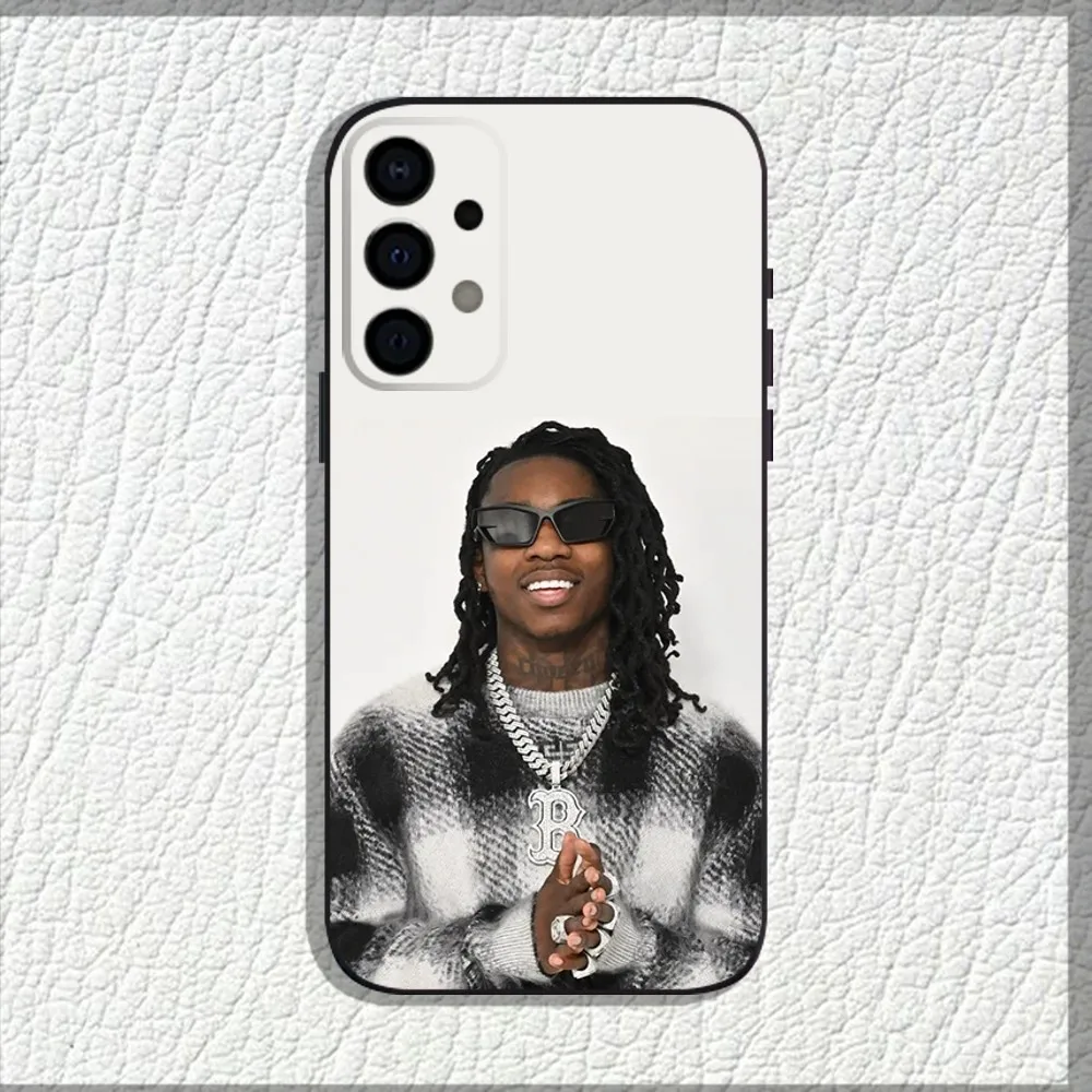 Rapper polo g hiphop capa de telefone para samsung galaxy a13, a21s, a22, a31, a32, a52, a53, a71, a80, a91 escudo preto macio