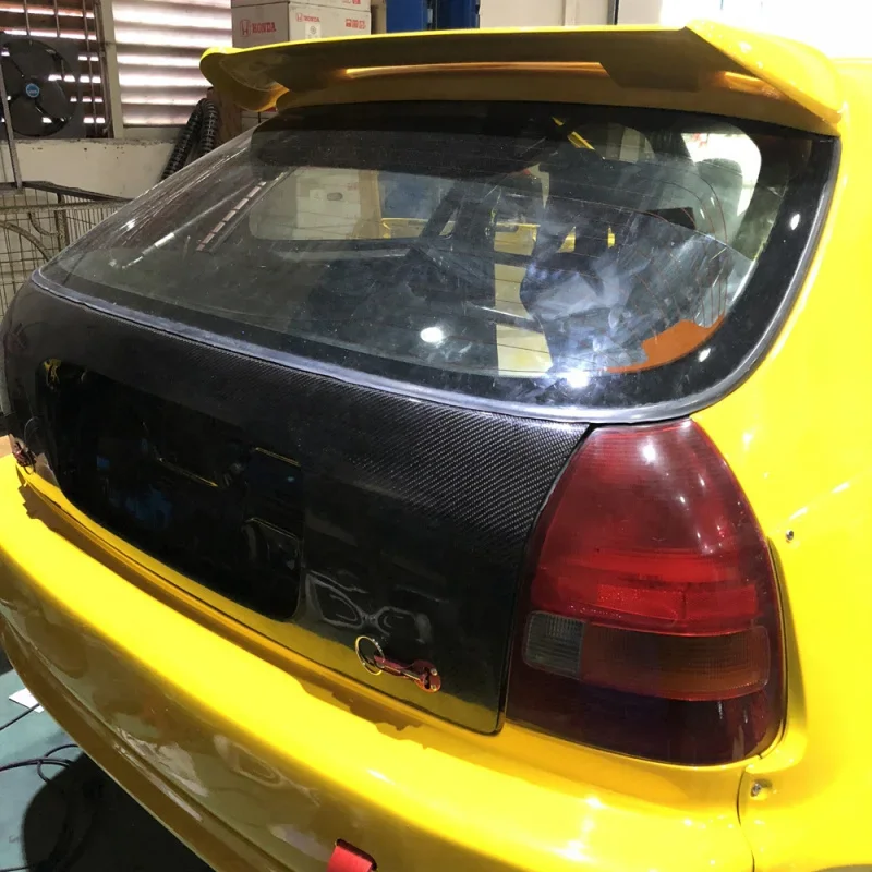 SAAR Compatible with Honda Civic EK Carbon Fiber Modification Parts 96-00 Original Rear Trunk Lid Rear Door Panel Five-Door