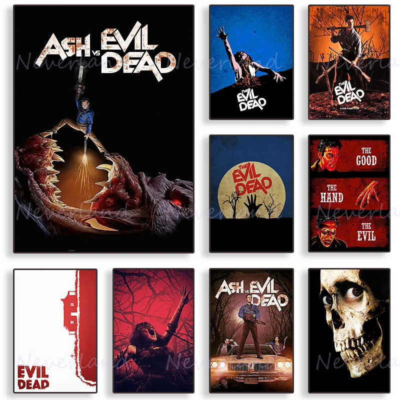 Classic Horror Movie The Evil Dead Abstract Posters Canvas Painting and Prints Wall Art Pictures for Living Room Home Decoration