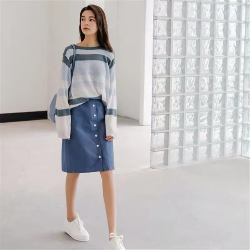 Le donne autunno coreano Harajuku moda sciolto scava fuori Pullover lavorato a maglia top moda donna tutto-fiammifero sembrano maglieria di tendenza