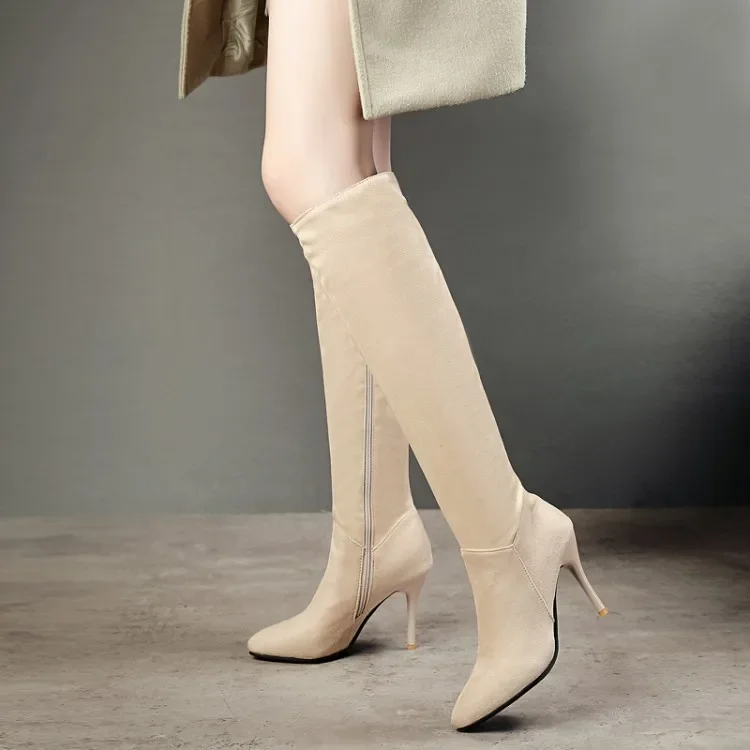 Oversize Large size Big Size9 10 11 12 boots women woman winter boots women women shoes botas Side zipper tapered heel