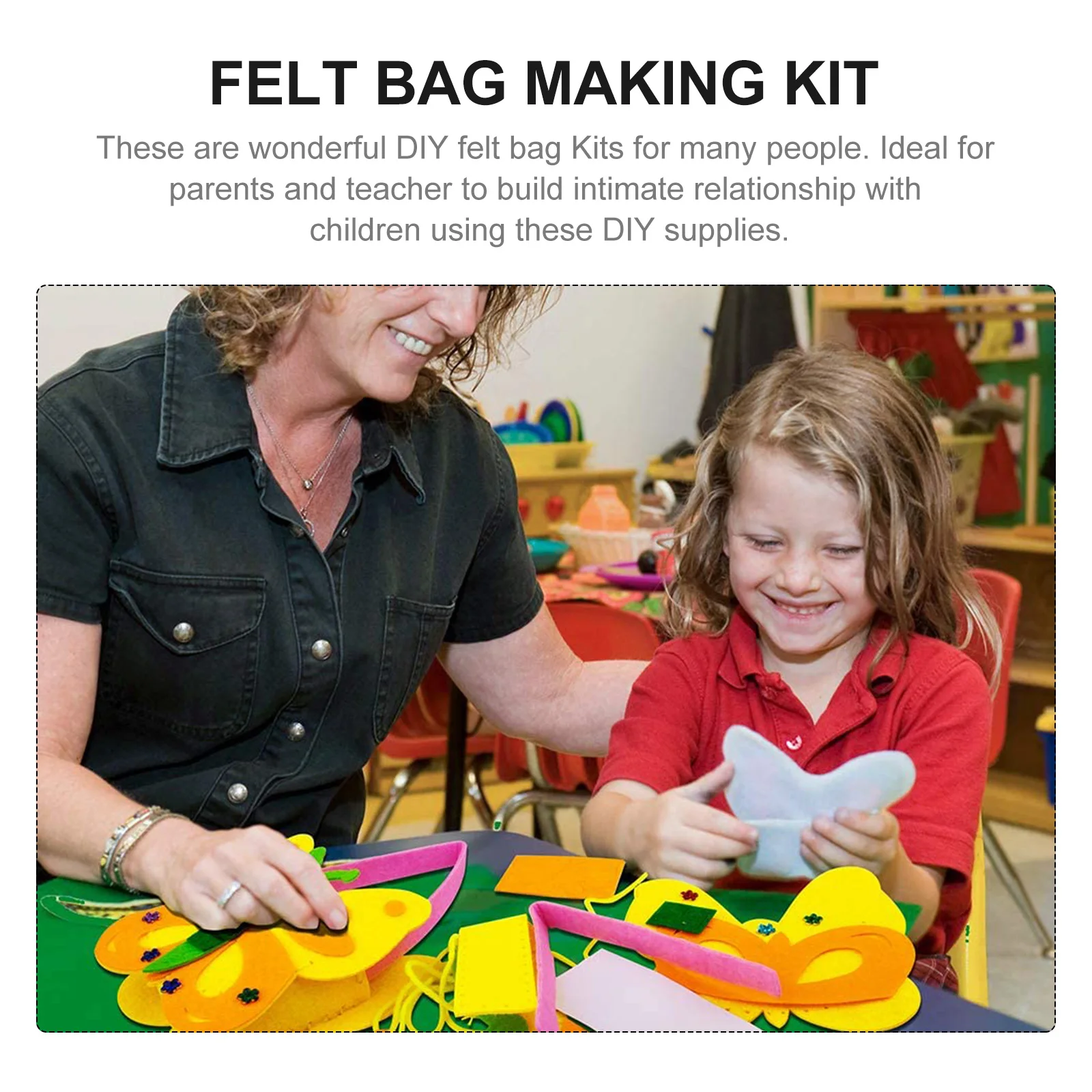

6pcs Tote Making Diy Non-Woven Handmade Bag Maker Kit For Felt Bag Craft Kit Educational Sewing Christmas Gift Handbag