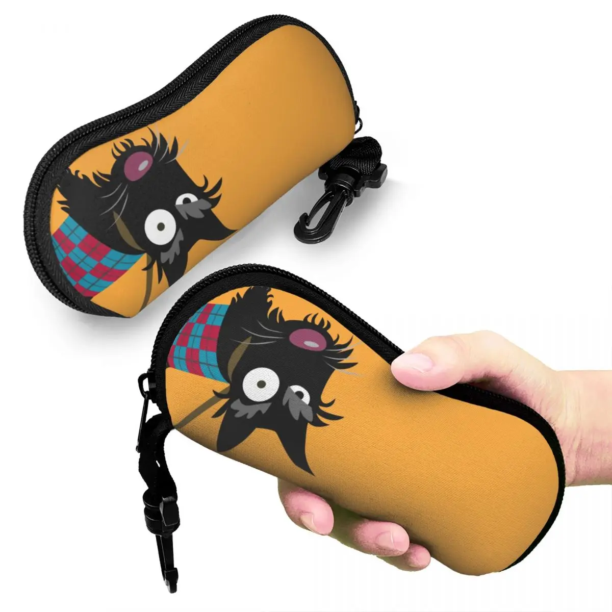 Scottie Eye Shell Eyeglasses Case Women Men Cute Cartoon Dog Scottish Terrier Glasses Case Sunglasses Box Pouch