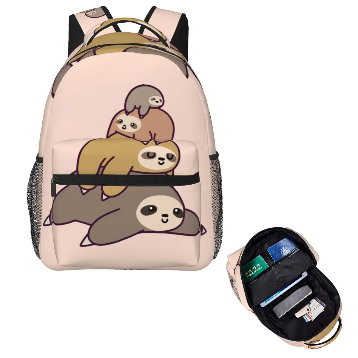 

Sloth Stack Backpack Hot Sale Daypack Large Capacity Boys Girls BookBag School Bag Shoulder Bags for Men Women