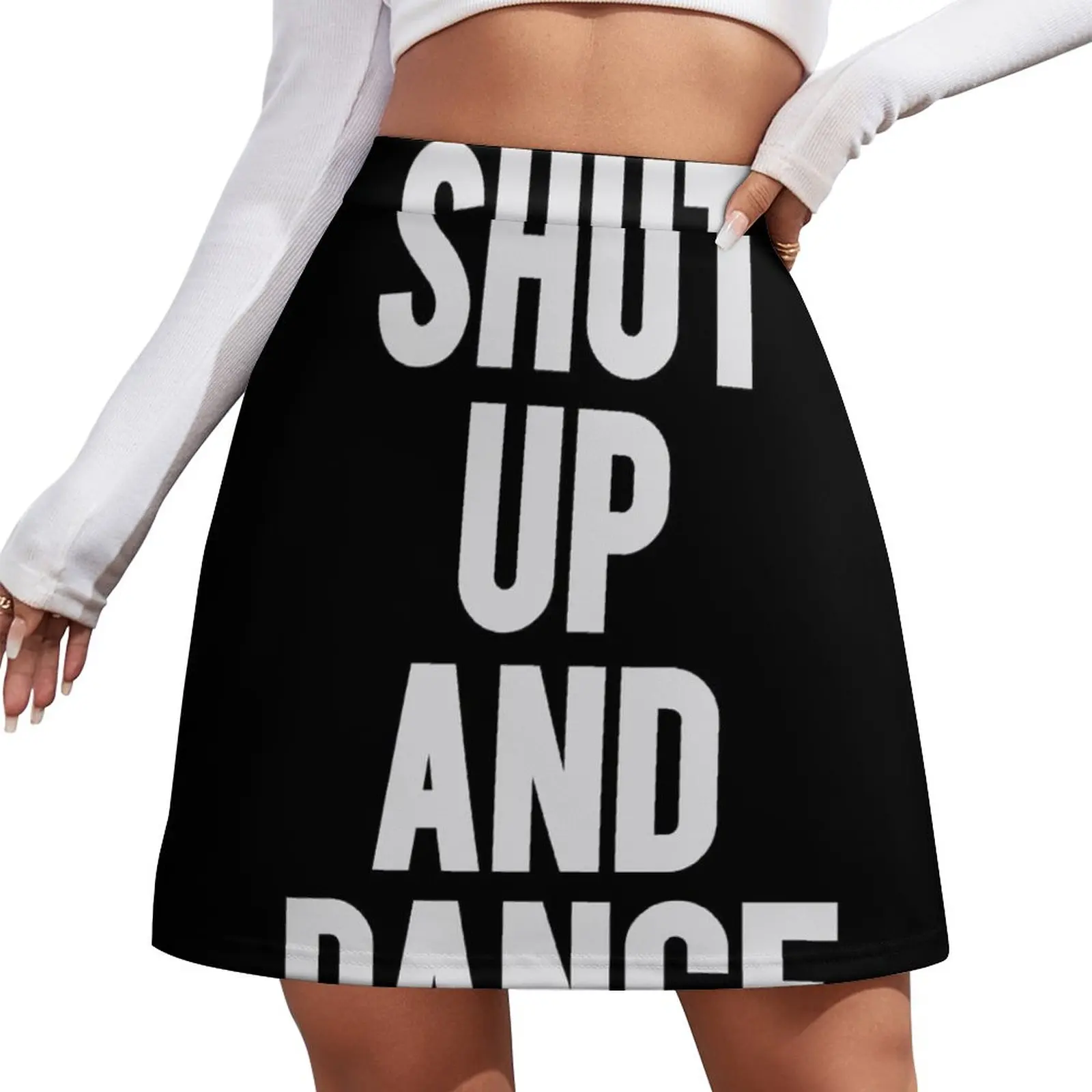 Shut up and dance, electronic music gift. Mini Skirt Short skirt woman korean style clothes