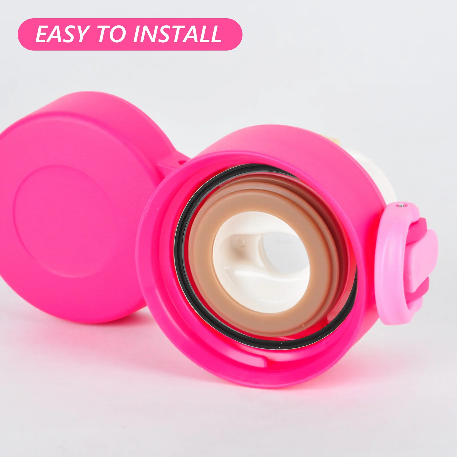 

6Pcs Replacement Gasket for Water Bottle: Flexible Silicone Seal Gasket - Leakproof Tumbler Lid Seals Suitable for Outdoor