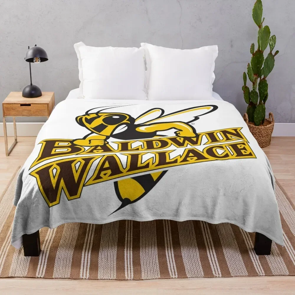 Baldwin Wallace Yellow Jackets logo Throw Blanket Fashion Sofas Luxury Brand sofa bed Thin Blankets