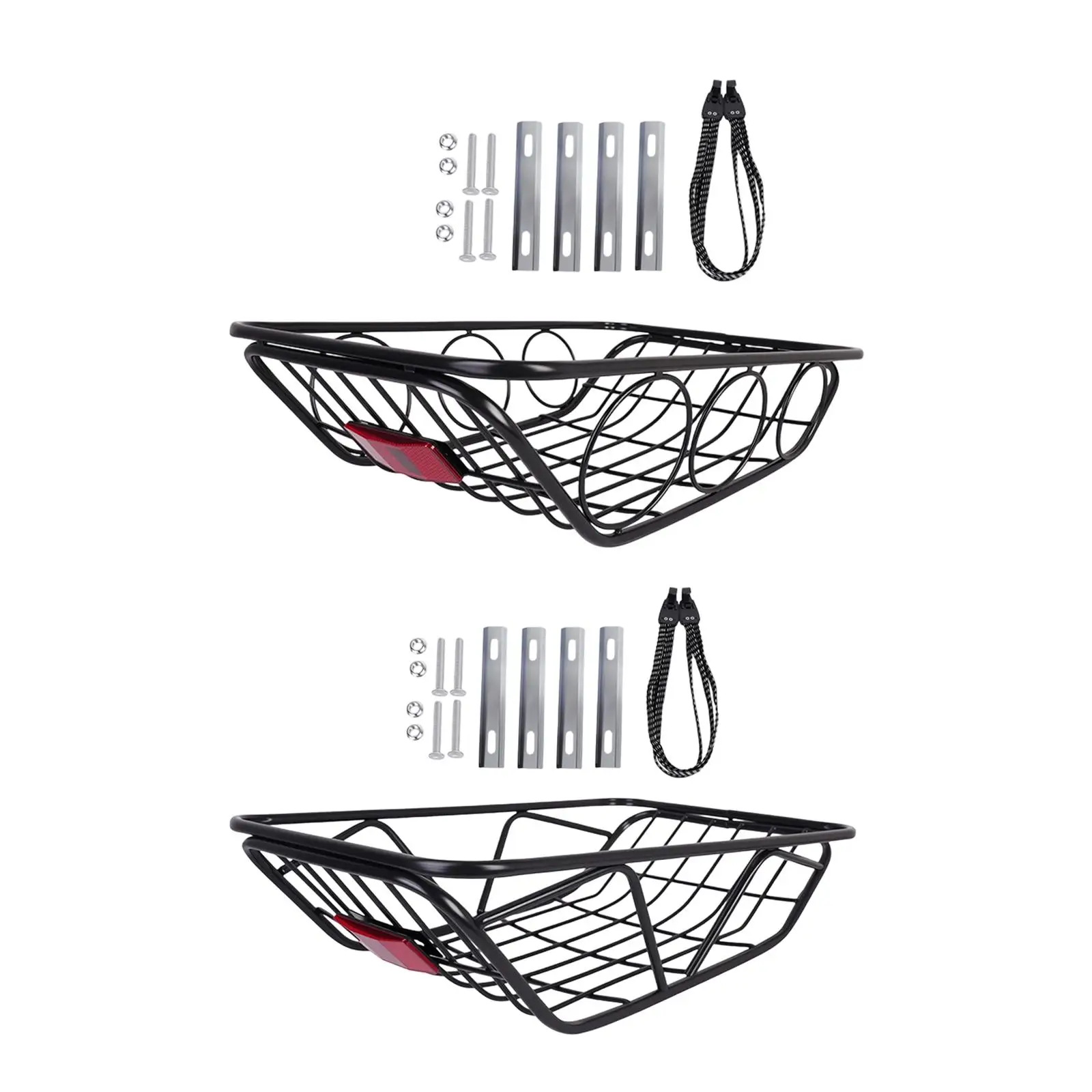 

Metal Bike Basket Rear Carbon Steel Sturdy Storage Basket for Men Women for Outdoor Groceries