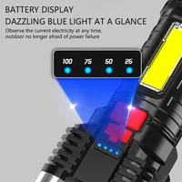 High-Power Rechargeable Flashlight with Side Light, 3 Lighting Modes, Suitable for Camping, Outdoor Activities, and Adventures 3