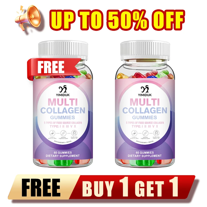 

Pure Multi Collagen Gummies, Support Joint Pain Relief, Cartilage Repair & Bone Health, Skin Whitening, Non-GMO