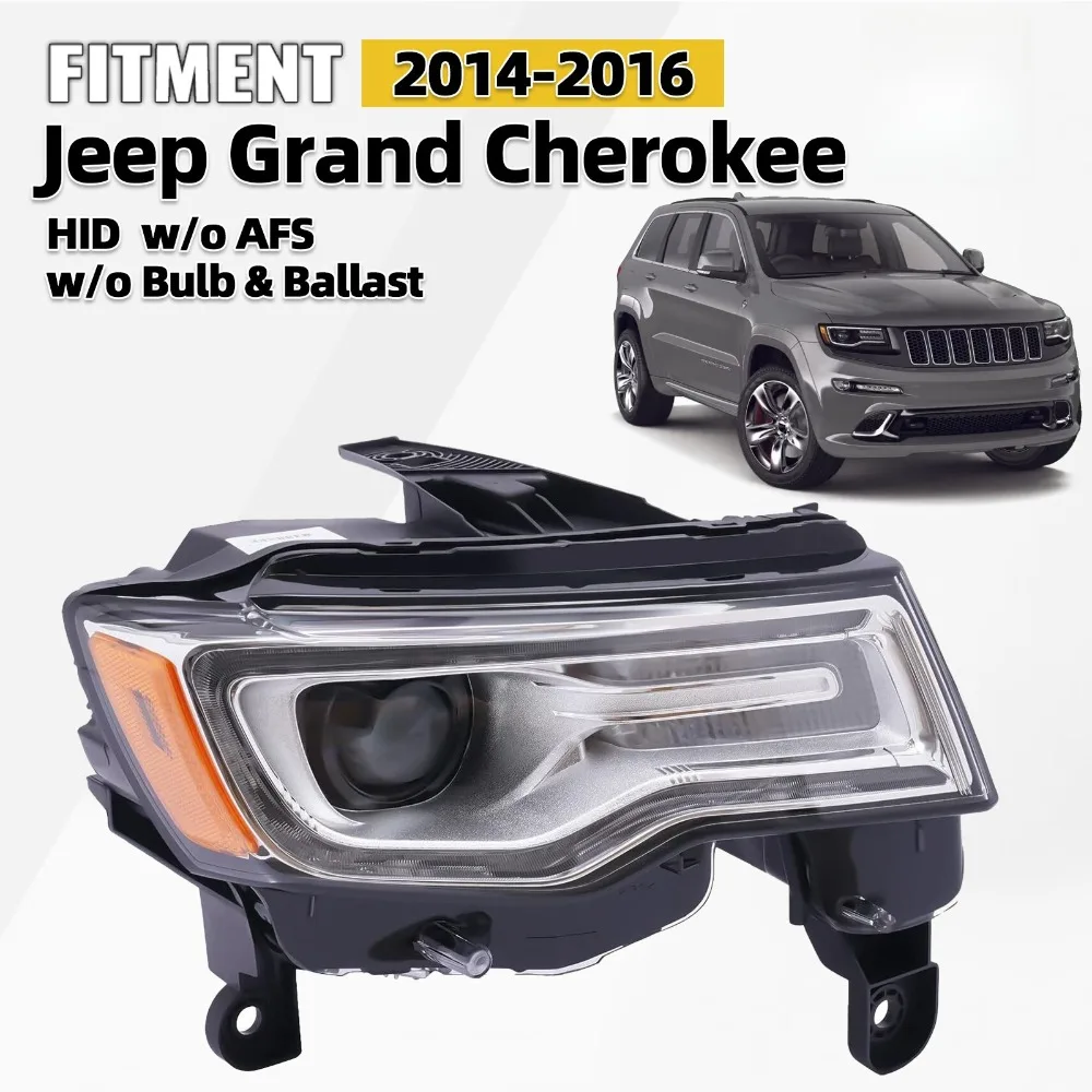 For 2014-2016 Jeep Grand Cherokee HID/Xenon Headlight Right Passenger W/O AFS