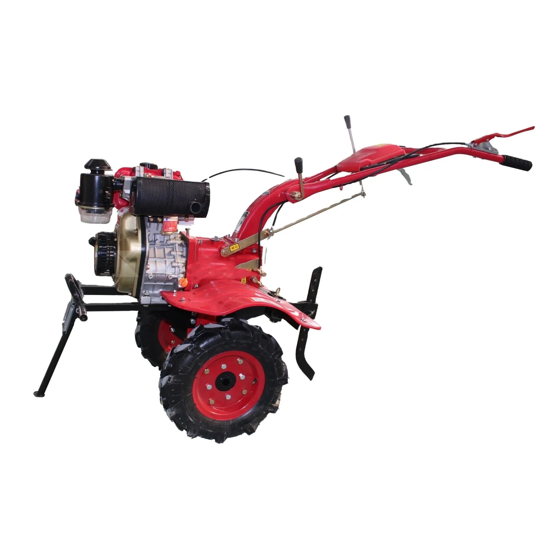 Micro-Tiller Agricultural Garden Cultivator Small Rotary Tiller Disel 6HP Engine Powered