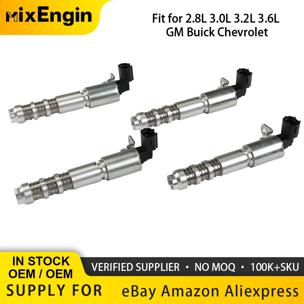 

Engine Parts 4x VVT Variable Valve Timing Solenoid Actuator Fit 2.8 3.0 3.2 3.6 L For GM Buick Chevrolet Cadillac XTS V6 Gas