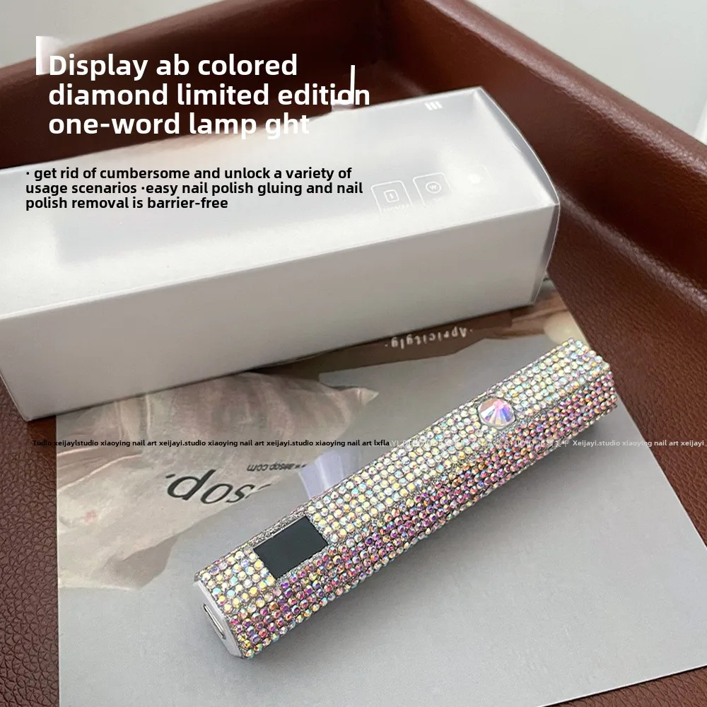 Nail Art Nieuwe kleur diamant UV-lamp met display Draagbare fototherapie UV LED-lamp Mini handlamp Nail Art Tools
