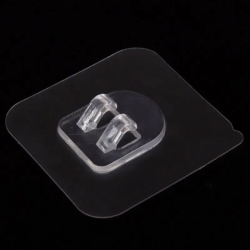 10PCS Transparent Hängen Regal Haken Wand Lagerung Rack Befestigung Patch Starke Selbst-Adhesive Snap Für Küche Badezimmer Gadgets – Detail 5