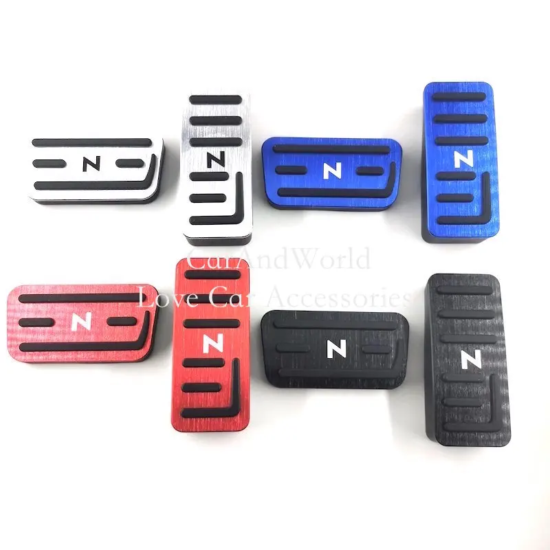 Aluminium Alloy Car AT Foot Rest Pedals Accelerator Gas Pedal Brake Cover Non-slip Pads For Honda Fit JAZZ 2021-2024
