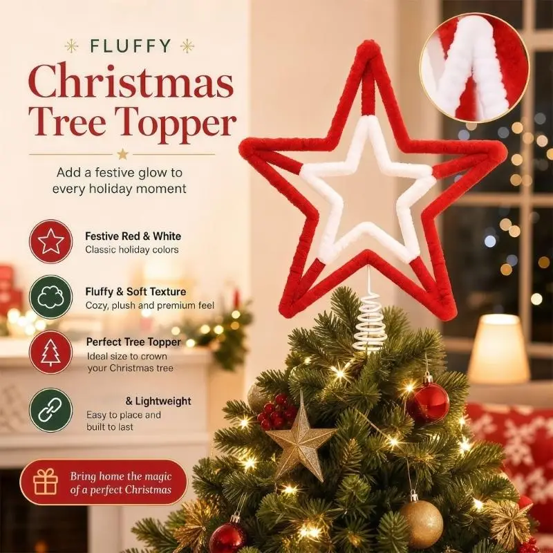2PCS Plüsch Weihnachten Baum Mit Draht Rahmen Baum Top Ornament Für Festliche Urlaub Dekorationen B03E – Detail 10