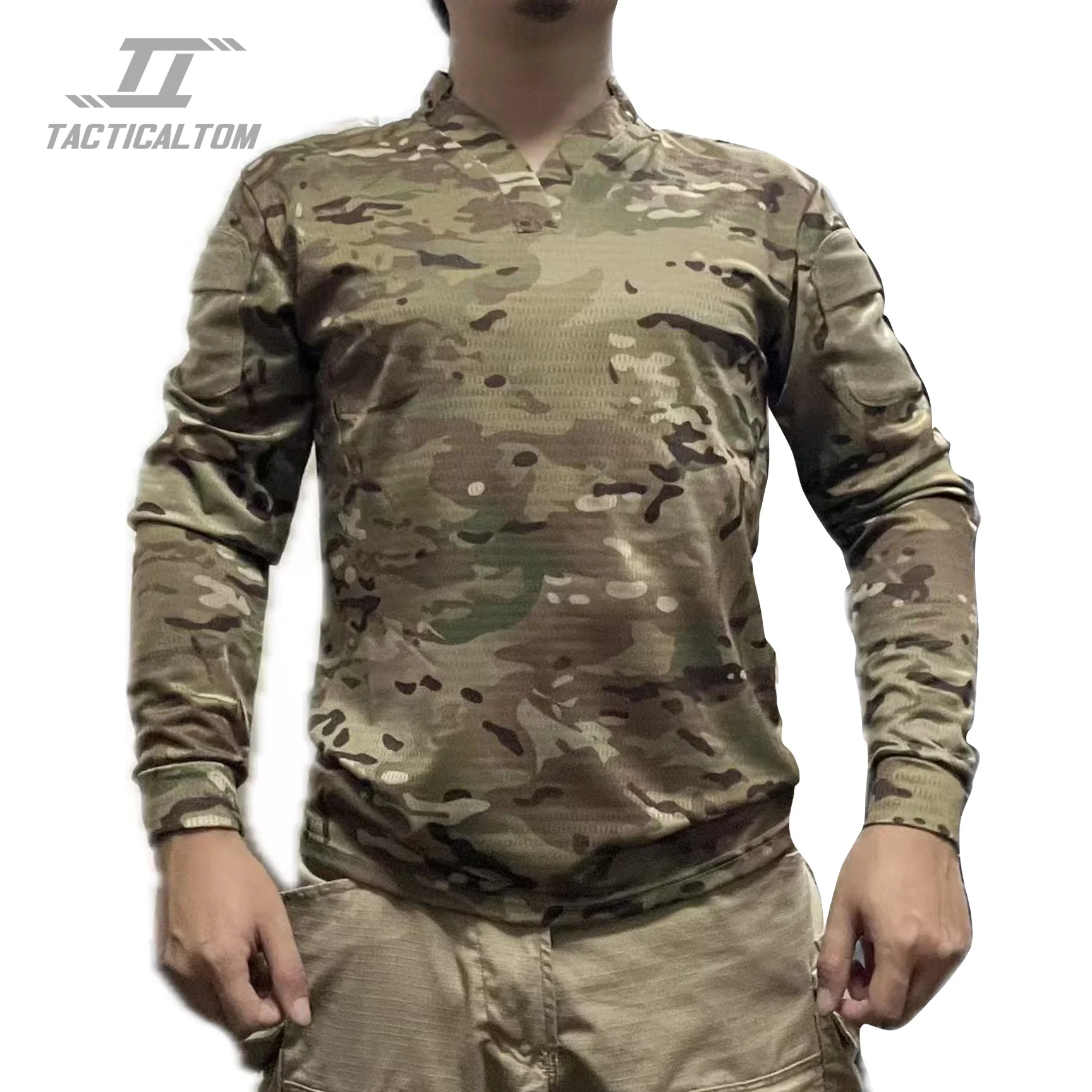 Tactical Tom MC camouflage vs. tactical T-shirt camouflage sports long sleeved quick drying CAG T-shirt top for military fans