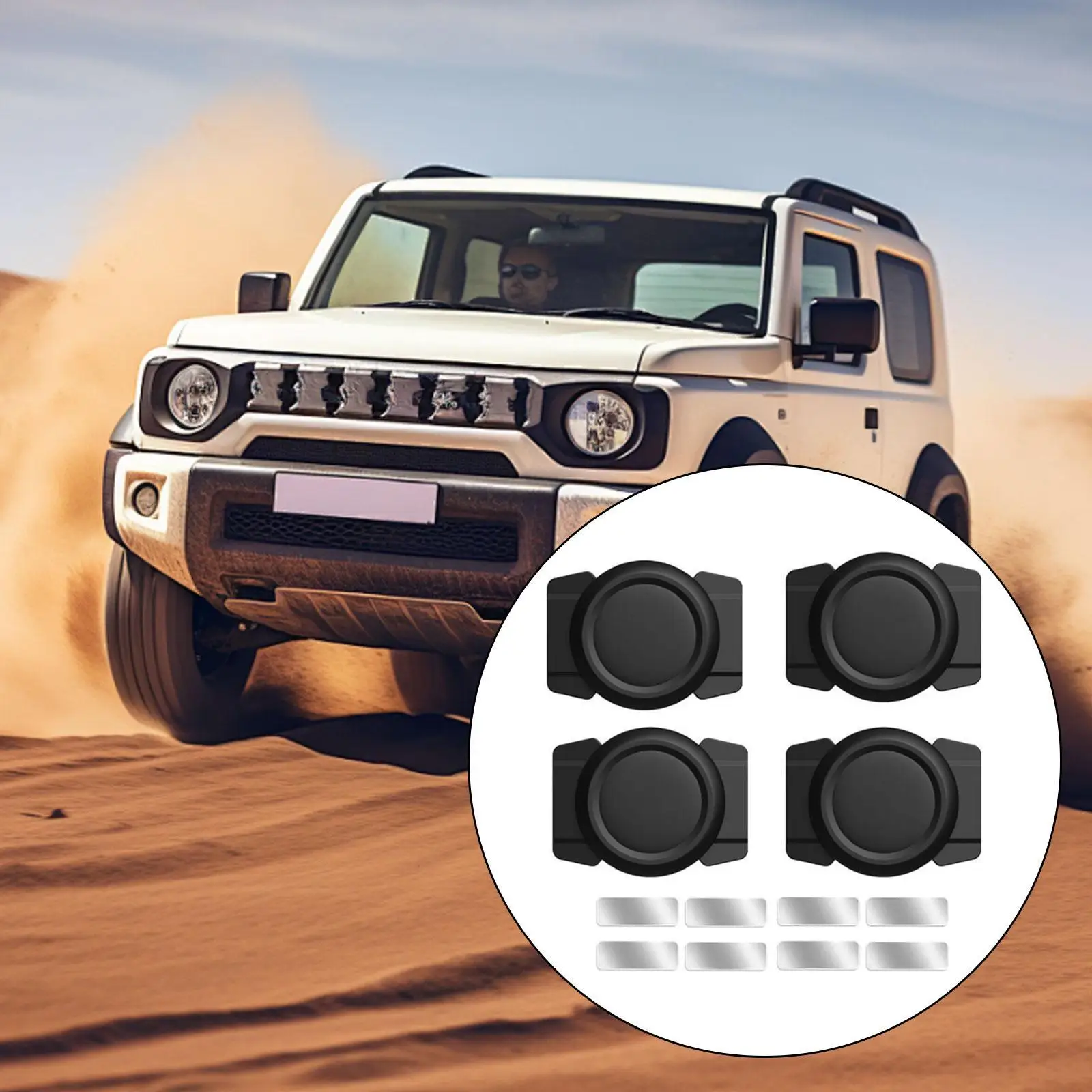 

4Pcs Silicone Case Find Quickly Car Mount Holder Security Protective Cover Anti Loss Case for Bike Laptops Metal Surface Car